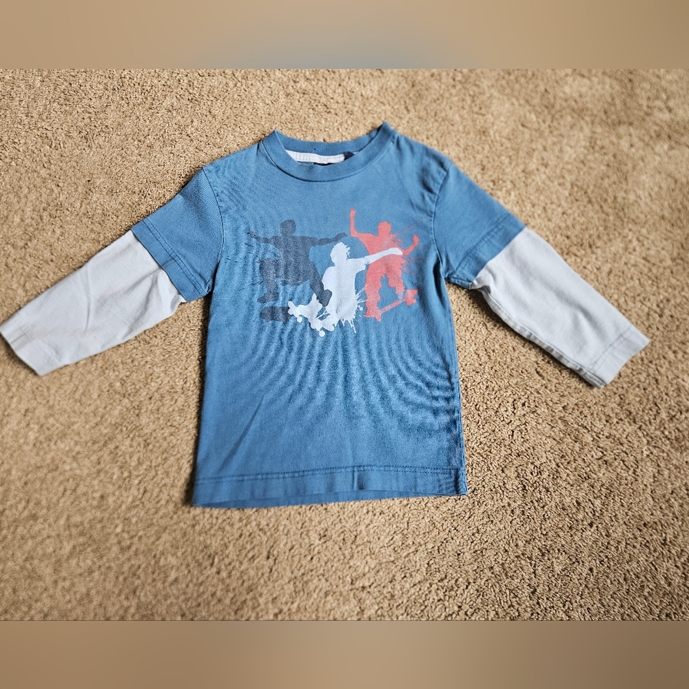 Mini Boden Skateboarding Long Sleeve Top